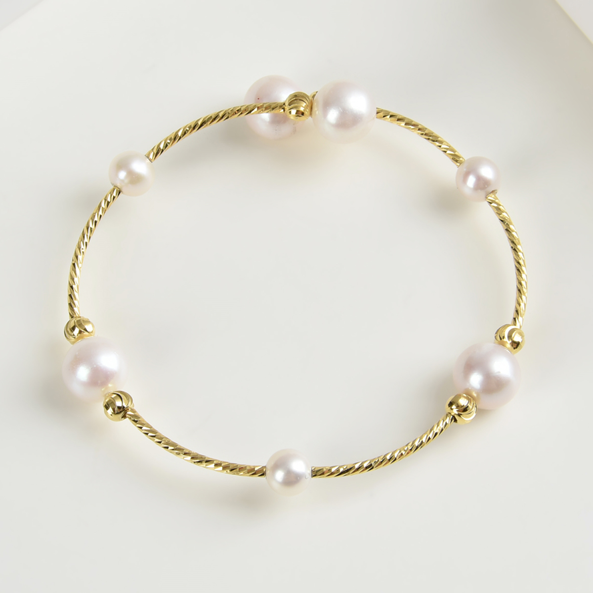 elegant freshwater pearl bangle unique design for women men